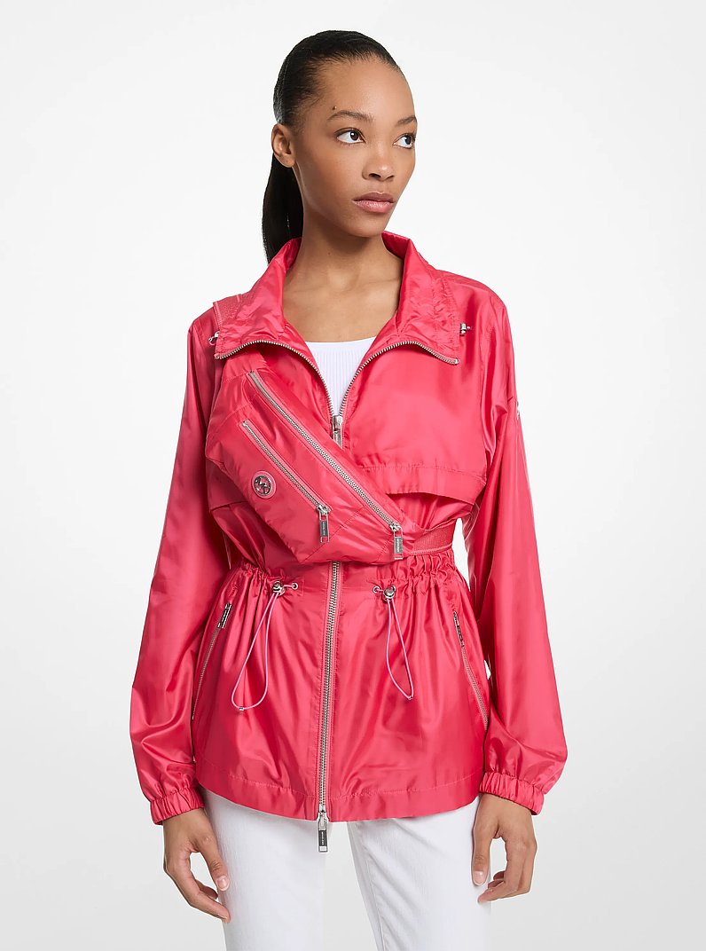 Anorak et sac &agrave; une bretelle compactes 2-en-1 cir&eacute;s in ROSE | Michael Kors