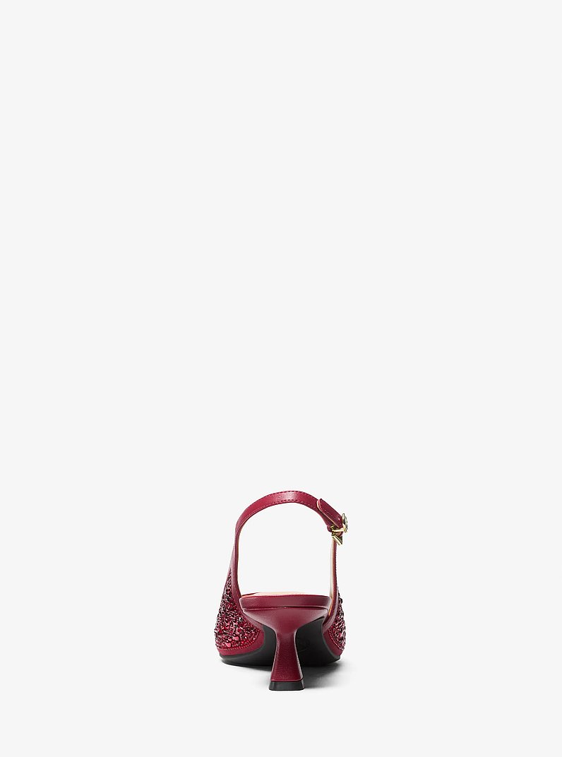 Amali Embellished Slingback Pump in CHERRY | Michael Kors