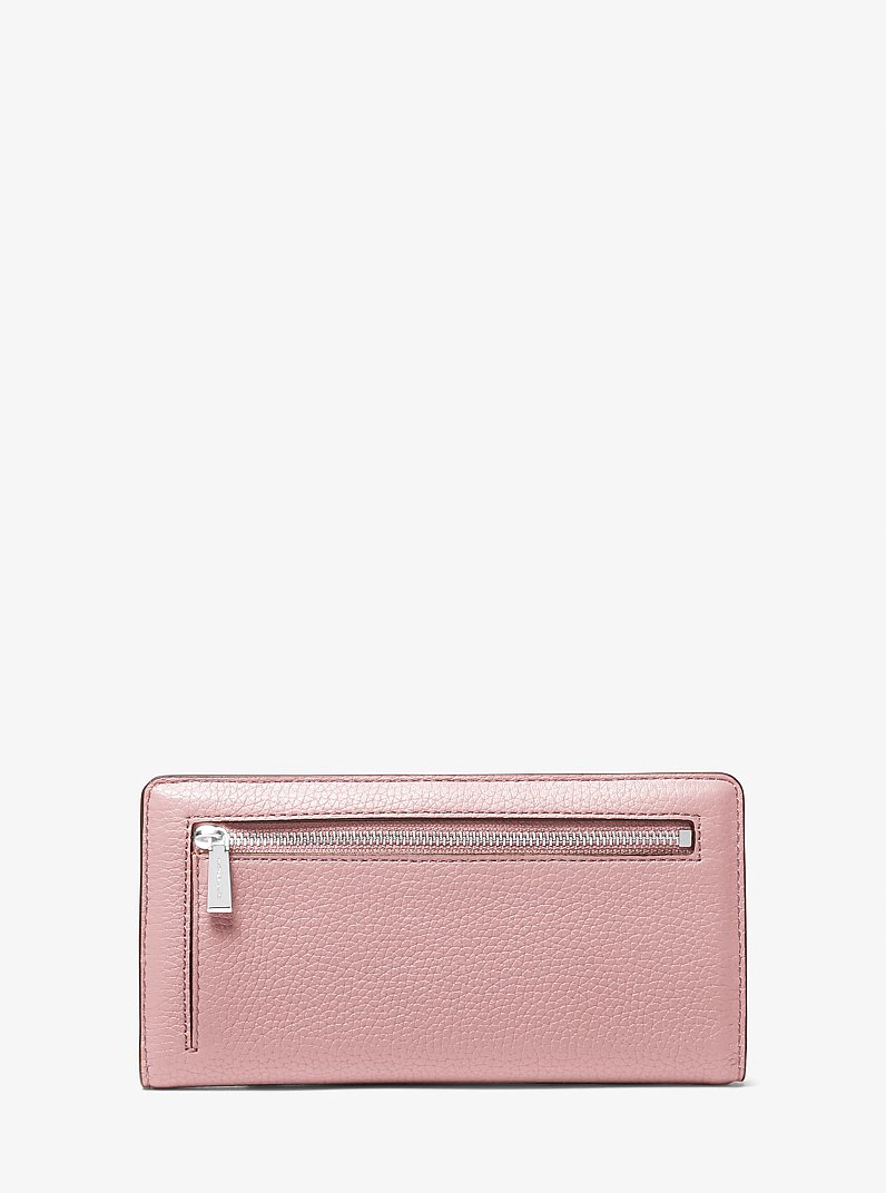 Bryant Large Pebbled Leather Snap-Front Wallet in SMOKEY ROSE | Michael Kors