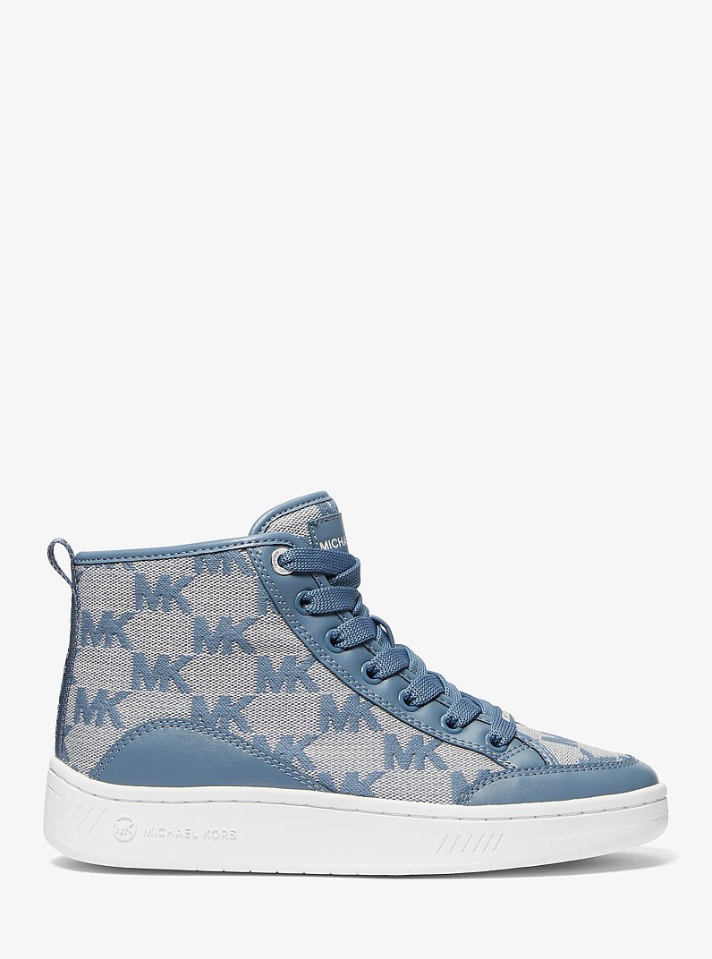 Zapatilla de corte alto Shea de jacquard con logotipo in DENIM | Michael Kors