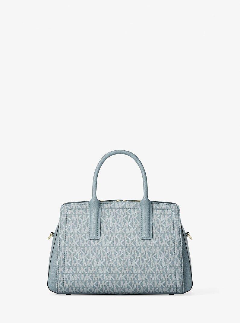 Laila Small Signature Logo Satchel in CHAMBRAY | Michael Kors