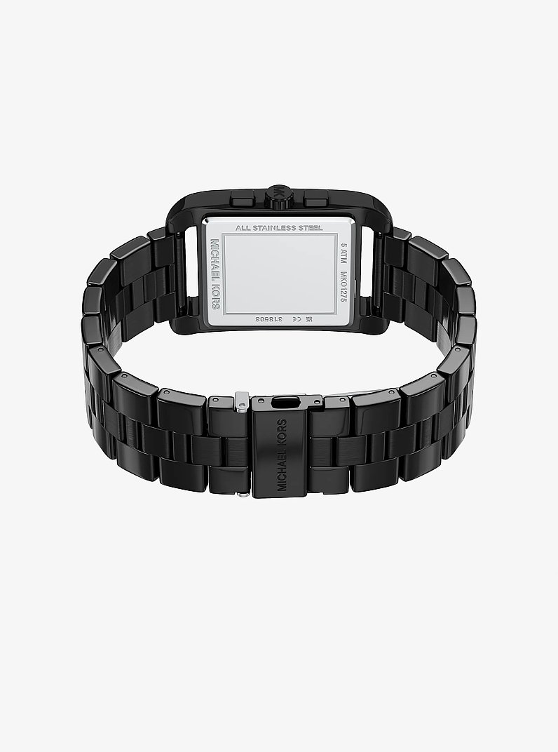 Oversized Monroe Black-Tone Watch in BLACK | Michael Kors