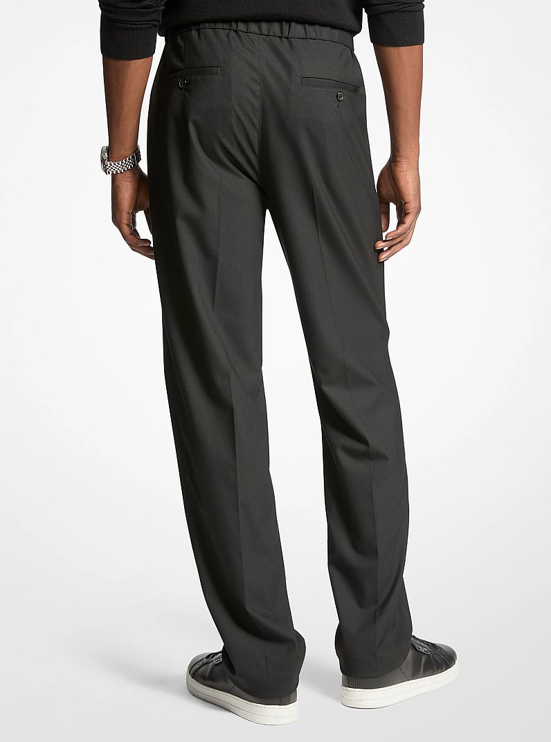 Pleated Tech Pants in BLACK | Michael Kors