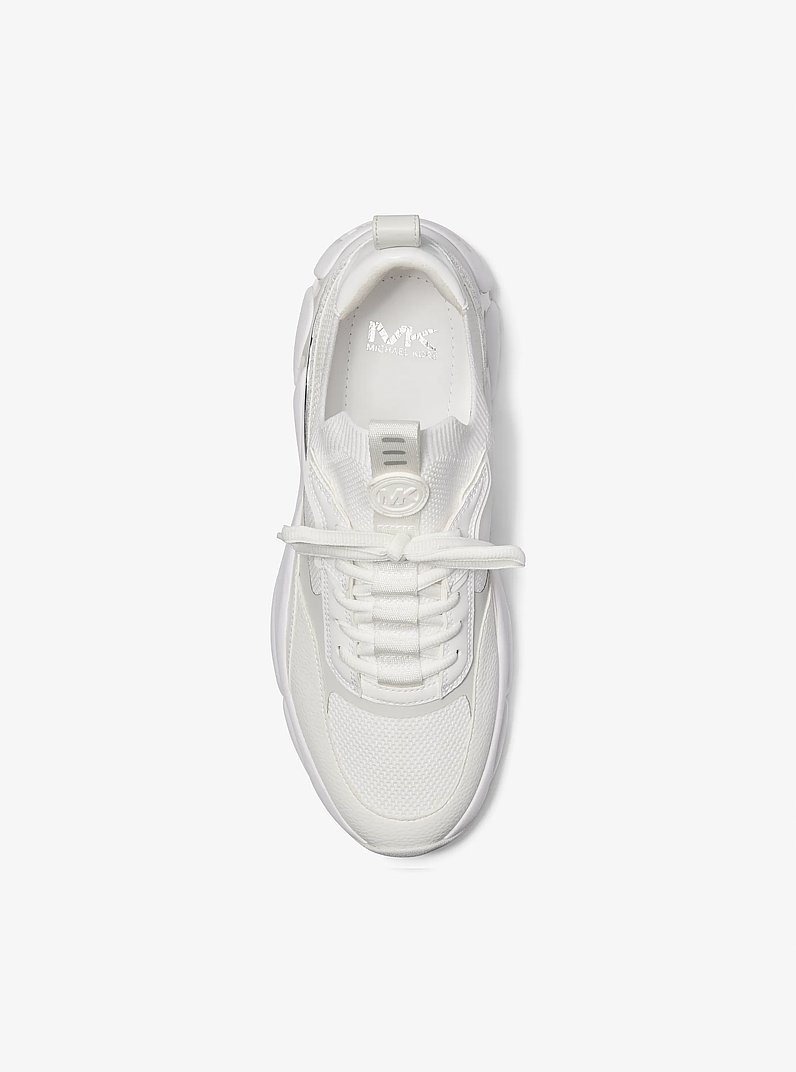 Darius Mixed-Media Trainer in BRIGHT WHT | Michael Kors