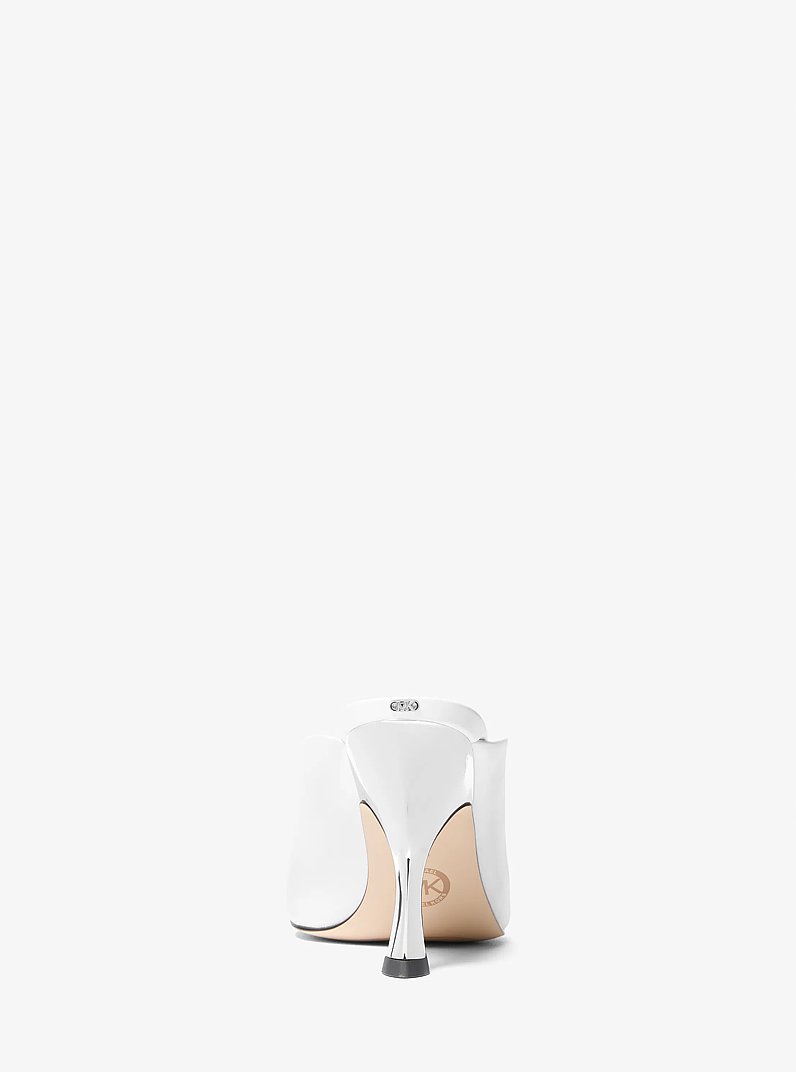 Luna Leather Mule in OPTIC WHITE | Michael Kors