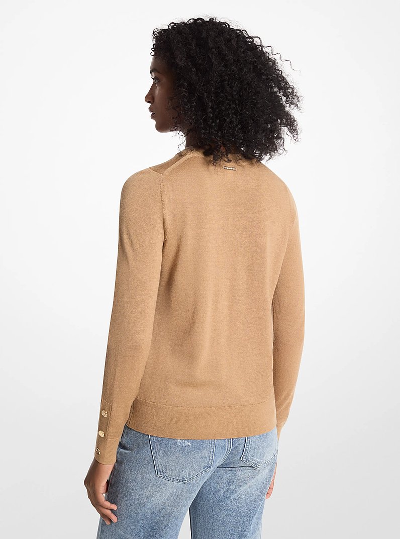 Pull en laine m&eacute;rinos in CAMEL FONC&Eacute; | Michael Kors