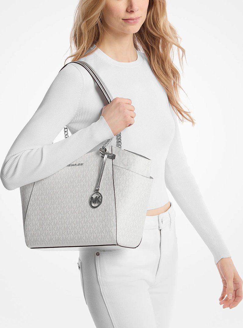 Bolso de hombro Jet Set grande con logotipo in PLATEADO | Michael Kors