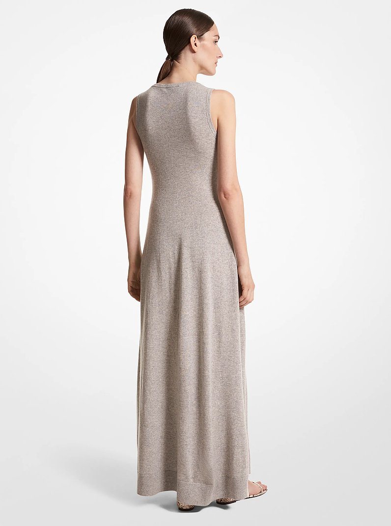 Cashmere Flared Tank Dress in PEARL GREY | Michael Kors
