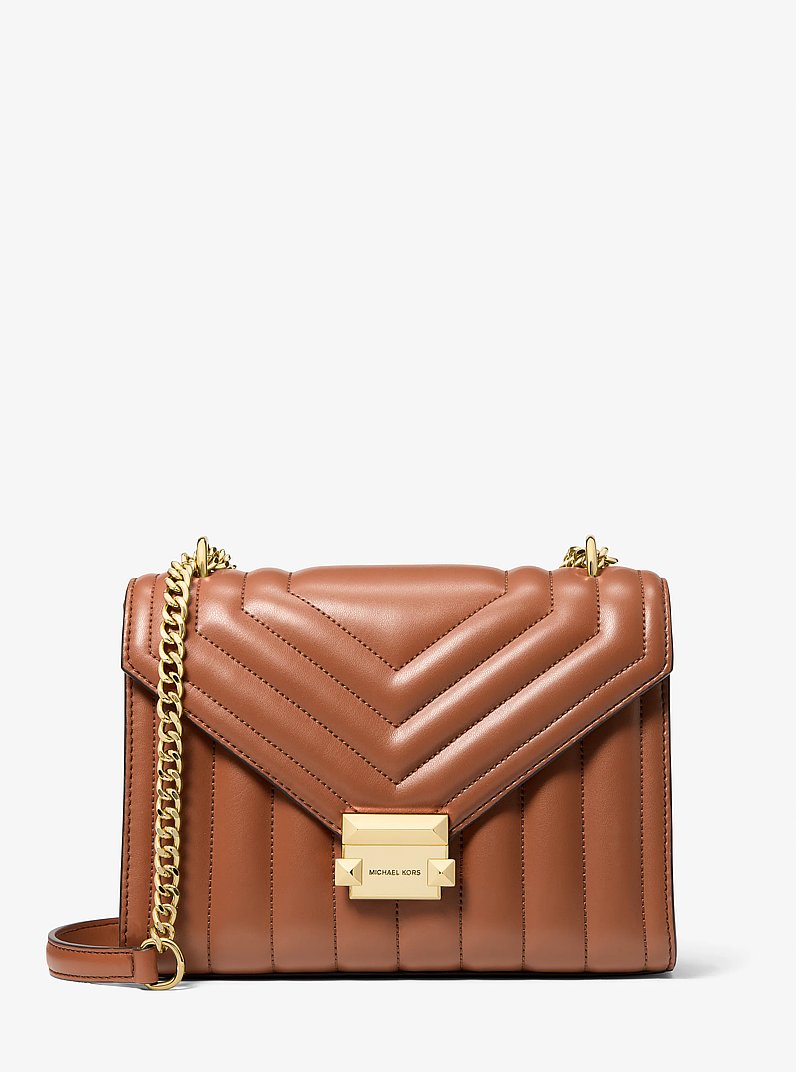 Whitney Medium Quilted Shoulder Bag in LUGGAGE | Michael Kors