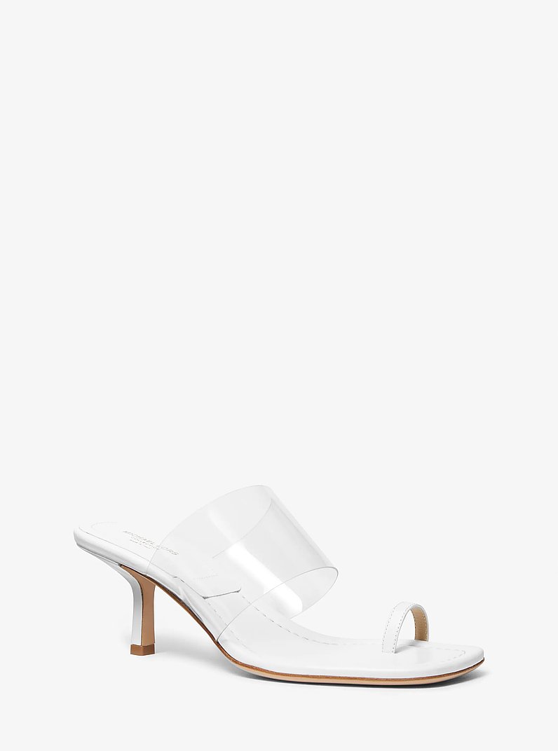 Dionne Leather Sandal in OPTIC WHITE | Michael Kors
