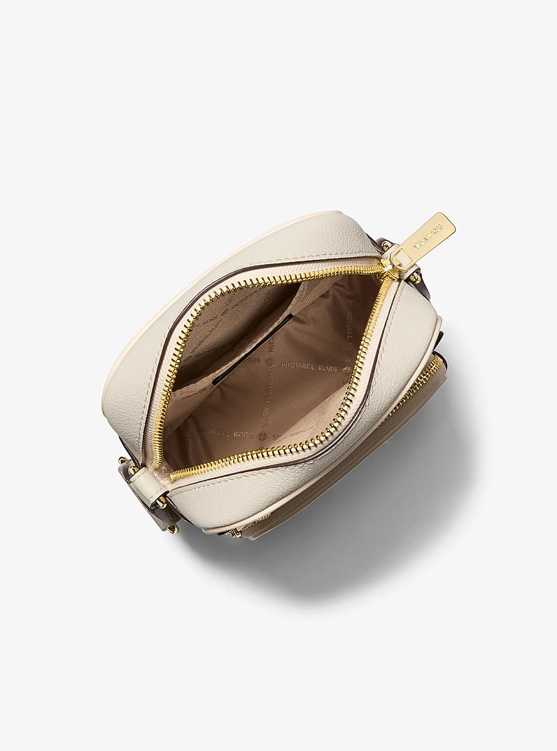 Jet Set Medium Leather Crossbody Bag in LT CREAM | Michael Kors
