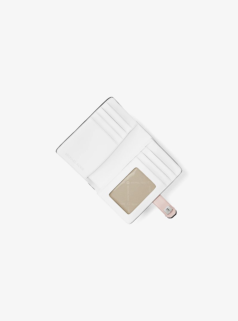 Greenwich Medium Saffiano Leather Wallet in PWD BLSH MLT | Michael Kors