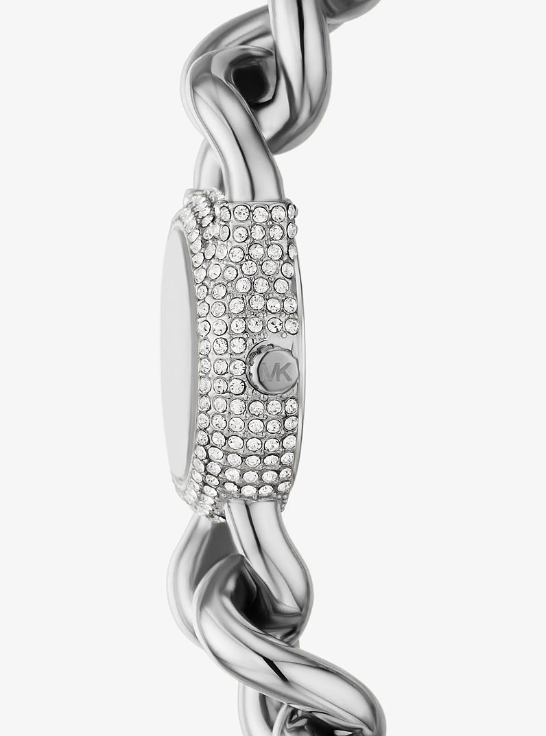 Petite montre de ton argent &agrave; pav&eacute; et &agrave; maillons in ARGENT | Michael Kors