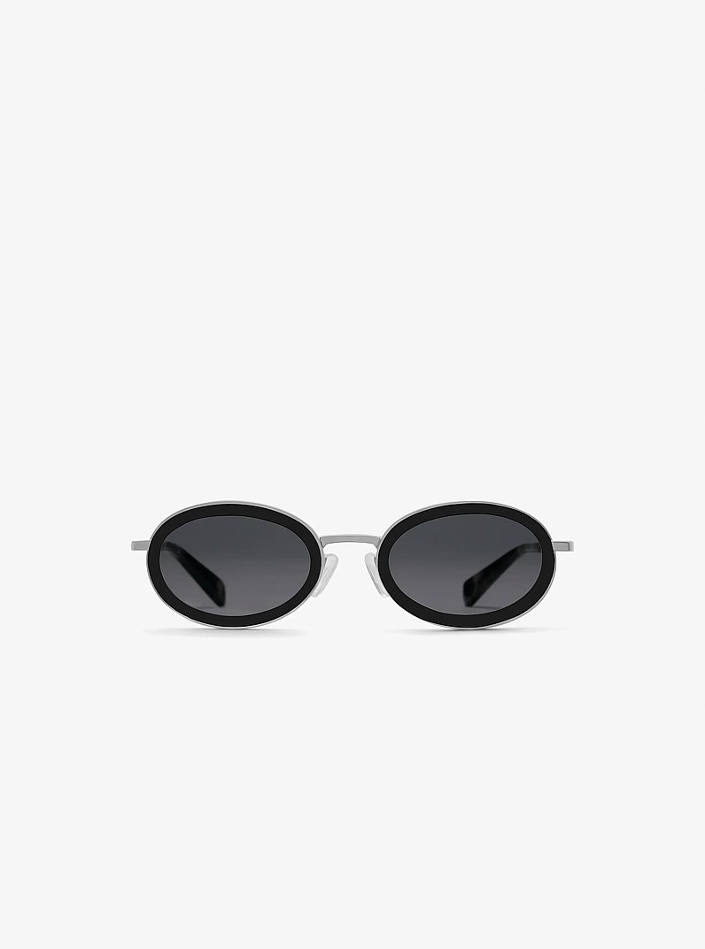 Oversized Everest Black-Tone and Leather Watch in BLACK | Michael Kors