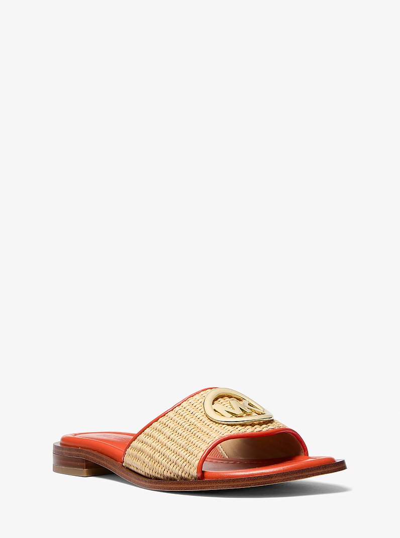 Sandale &agrave; enfiler Hannah en paille in ARGILE ROUGE | Michael Kors