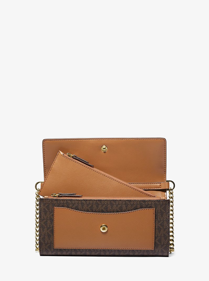 マイケルコース Vincent Large Saffiano Leather Tote Bag With Card Case in LUGGAGE