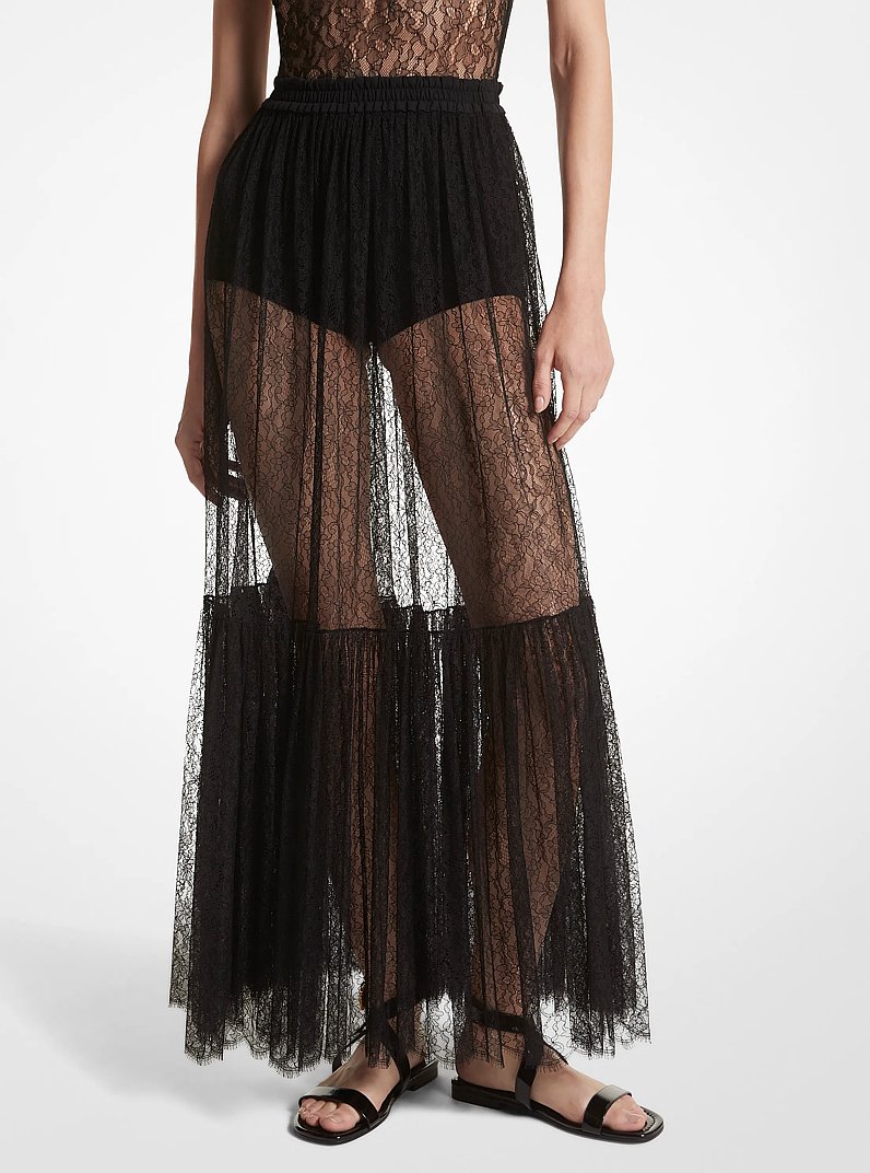 Chantilly Lace Skirt in BLACK | Michael Kors