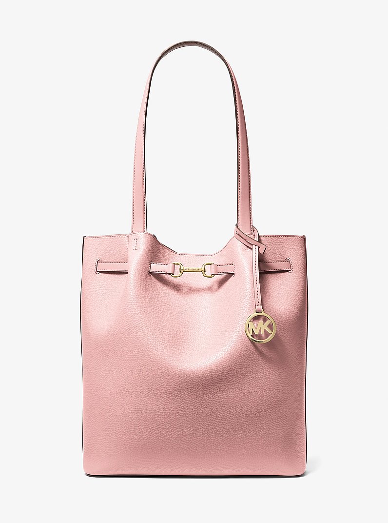 Carson Large Pebbled Leather Tote Bag in POWDER BLUSH | Michael Kors