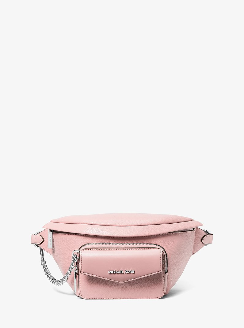 Maisie Large Pebbled Leather 2-in-1 Sling Pack in LT POWDER BLUSH | Michael Kors