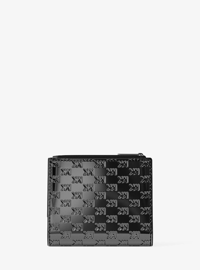 Cooper Metallic Logo Debossed Wallet in BLACK | Michael Kors