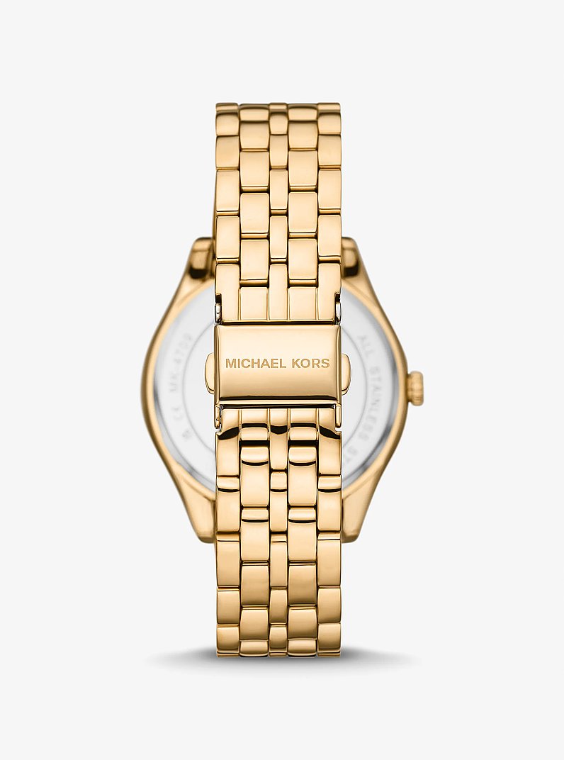 Orologio Harlowe in tonalit&agrave; oro con pav&eacute; in ORO | Michael Kors