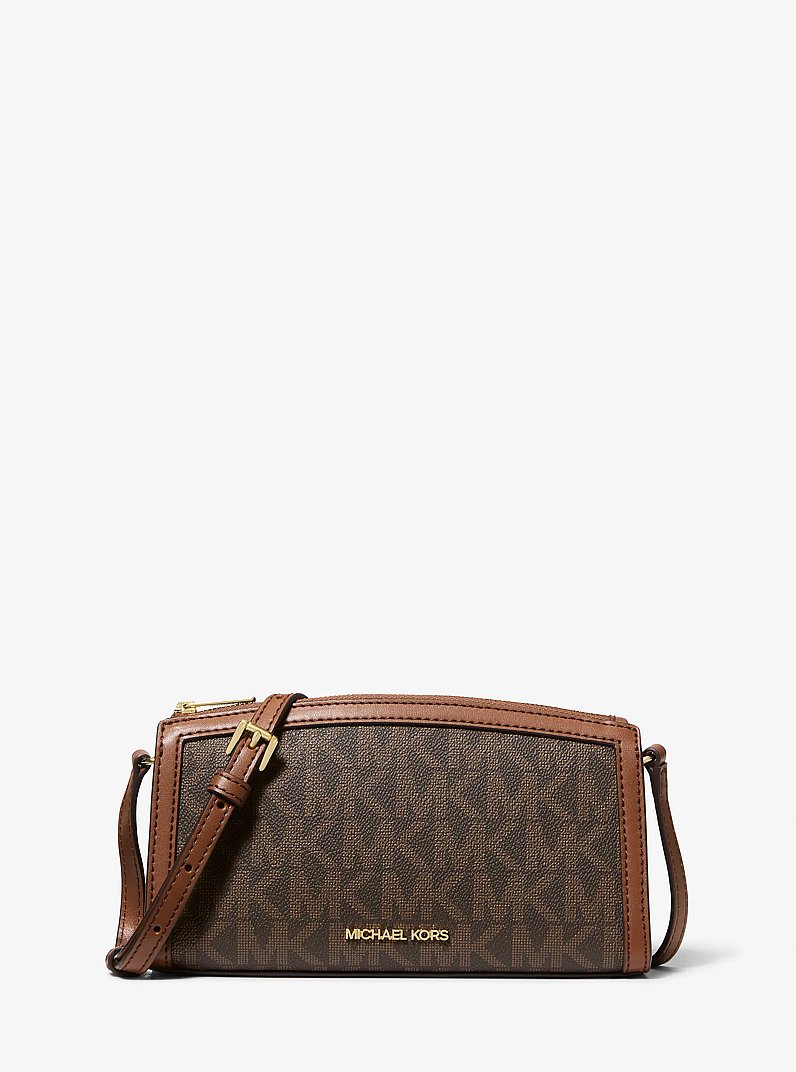 Bandolera Jet Set mediana con logotipo in MARR&Oacute;N/LUGGAGE | Michael Kors
