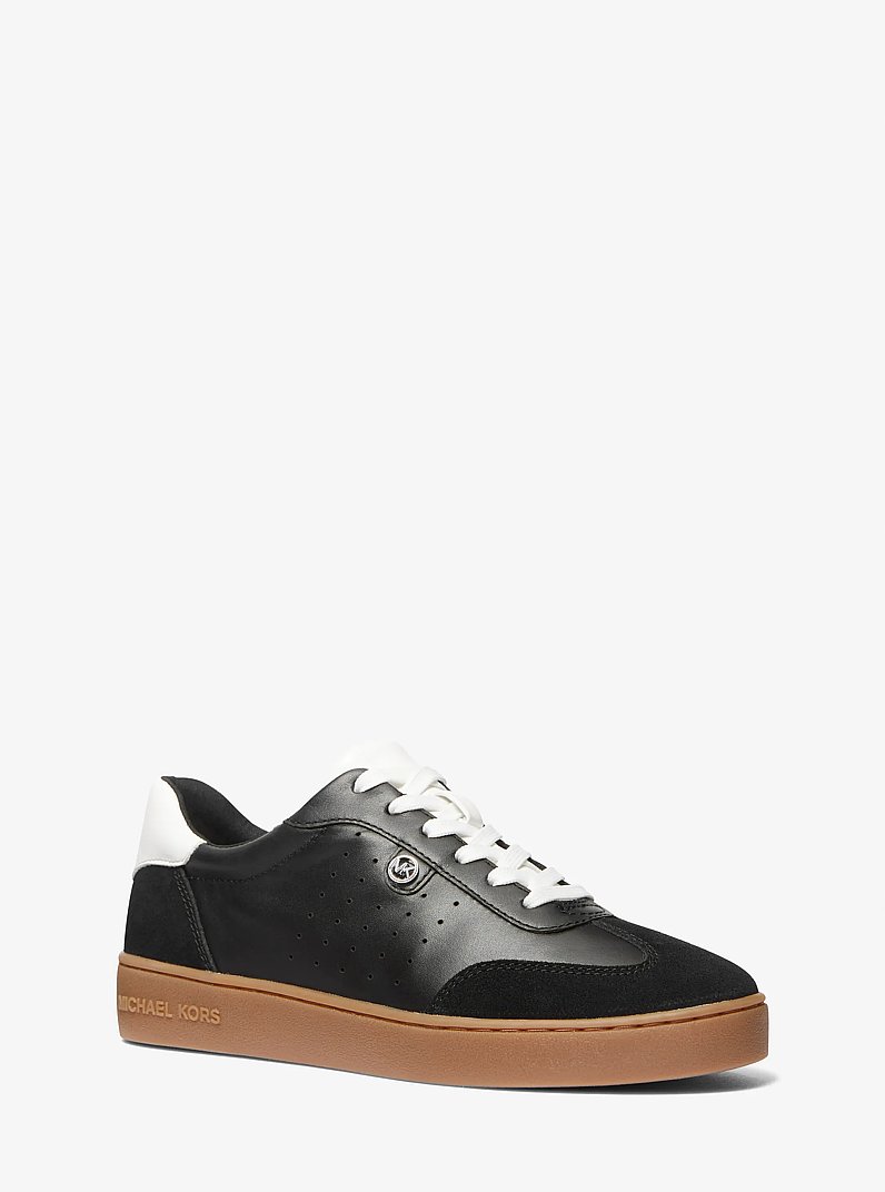 Scotty Leather Sneaker in BLACK | Michael Kors