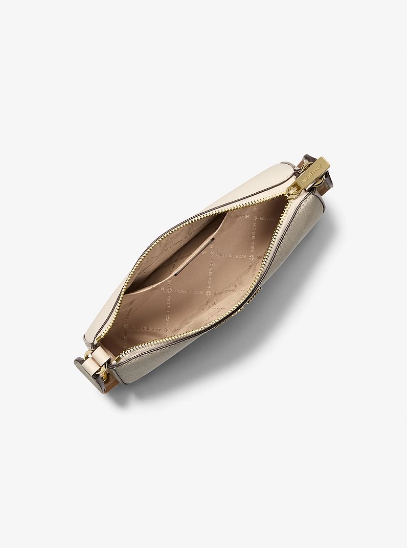 Jet Set Saffiano Leather Crossbody Bag with Case for Apple Airpods Pro in LT CREAM | Michael Kors