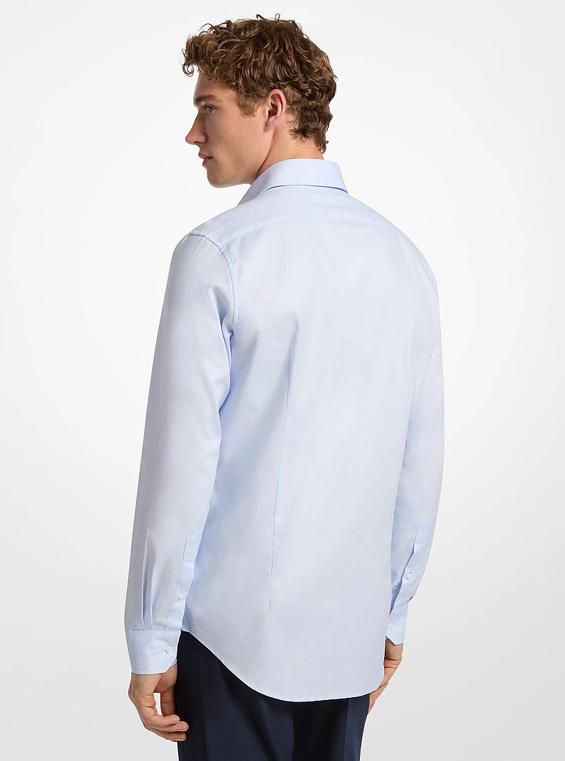 Slim-Fit Cotton Dobby Shirt in LIGHT BLUE | Michael Kors