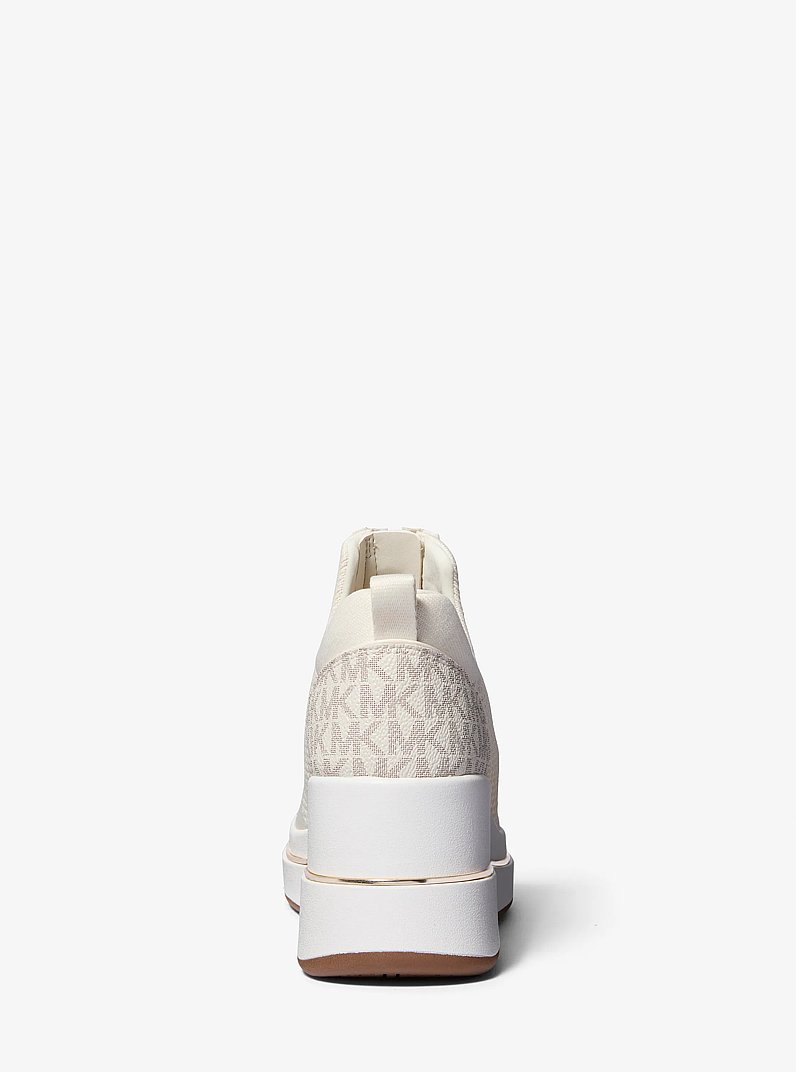 Sneaker Emmy aus Mesh mit Keilabsatz und Rei&szlig;verschluss in VANILLE COMBO | Michael Kors