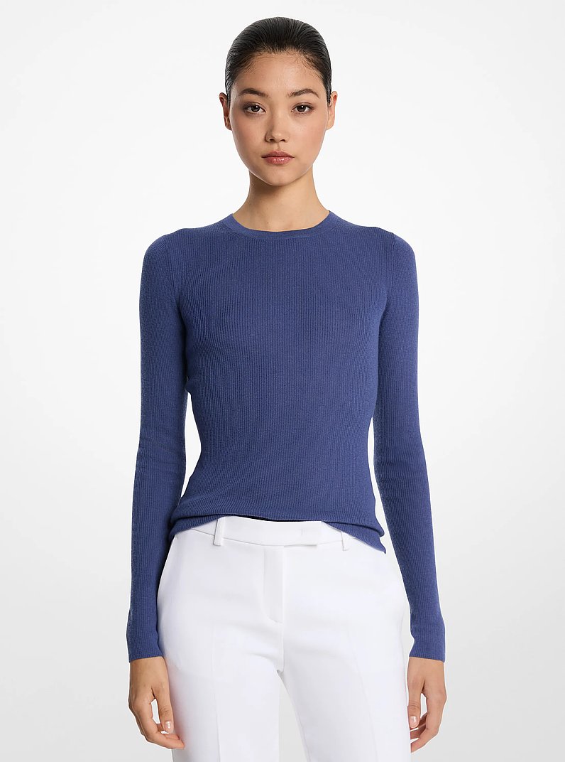 Hutton Featherweight Cashmere Sweater in RIVIERA | Michael Kors