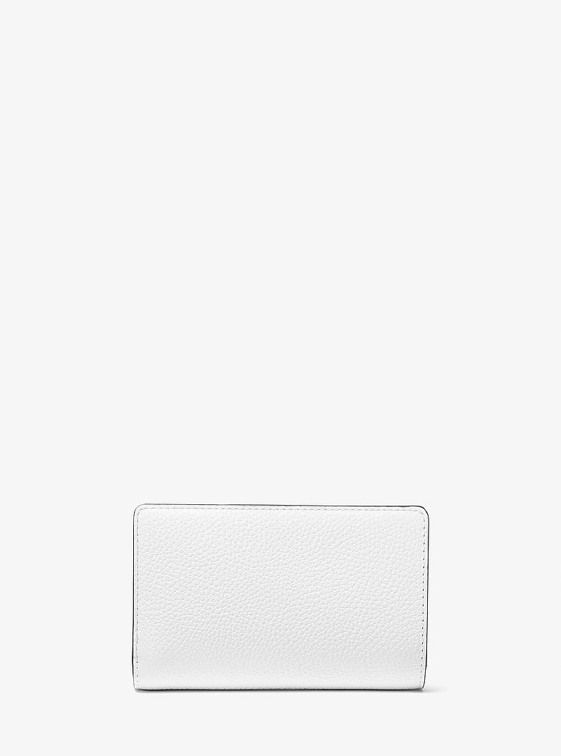 Amazon.com: Michael Kors Jet Set Travel Continental Zip  Michael Kors White Pebbled Leather Wallet display picture 1