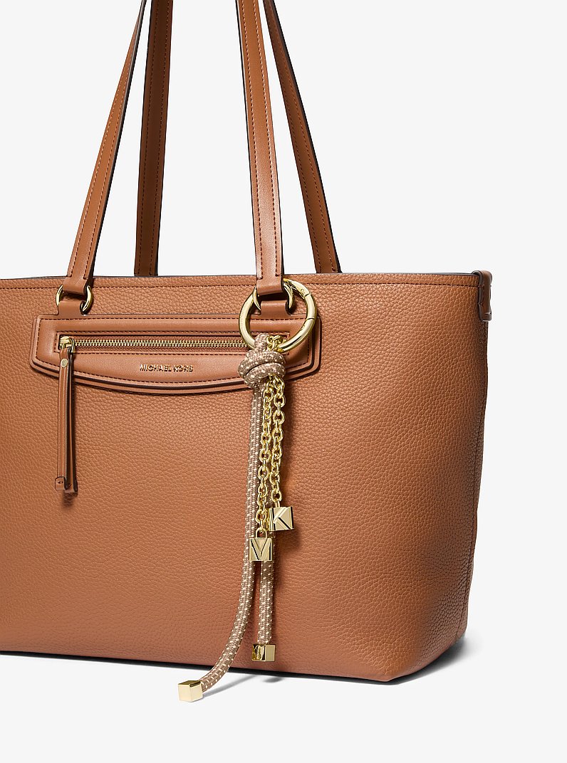 Taschenanh&auml;nger im Goldton mit gesprenkelten B&auml;ndern in KHAKI | Michael Kors