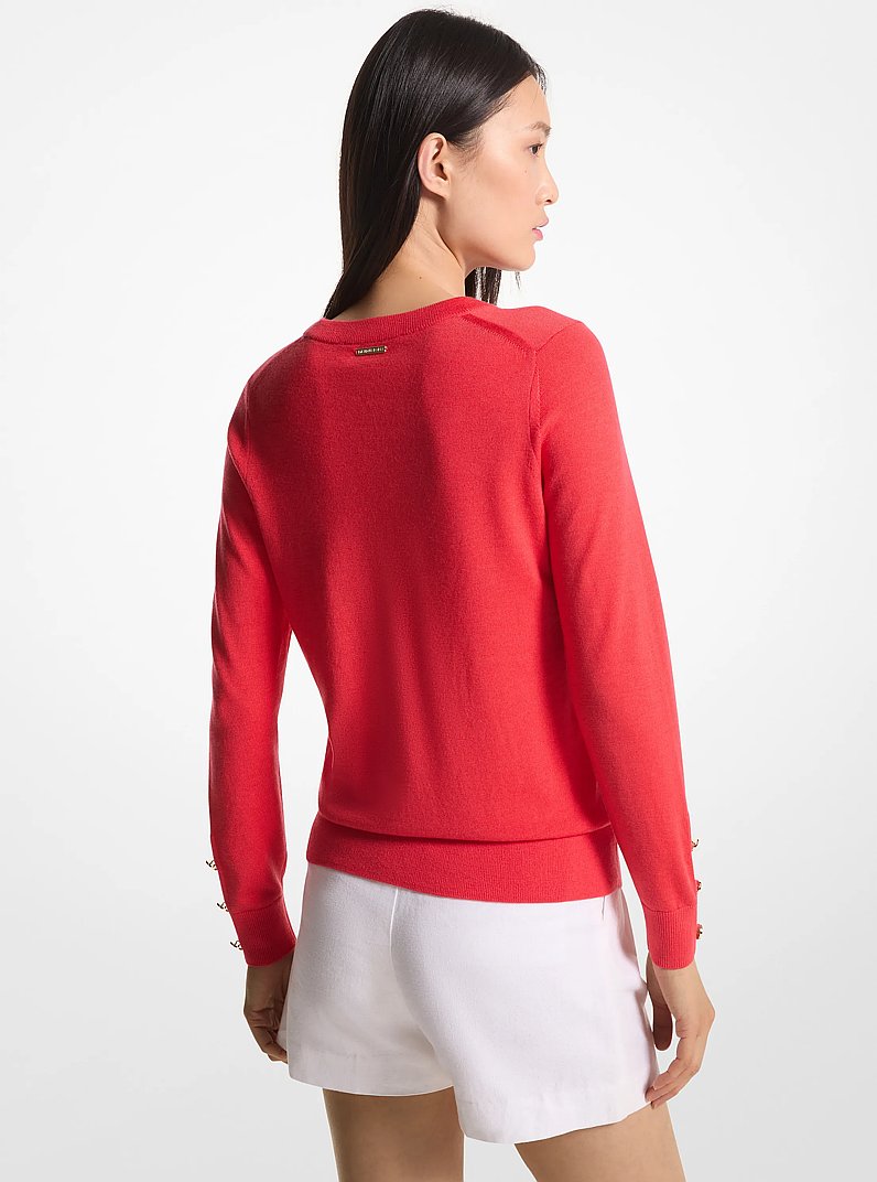 Sweater aus Merinowolle in KORALLE | Michael Kors