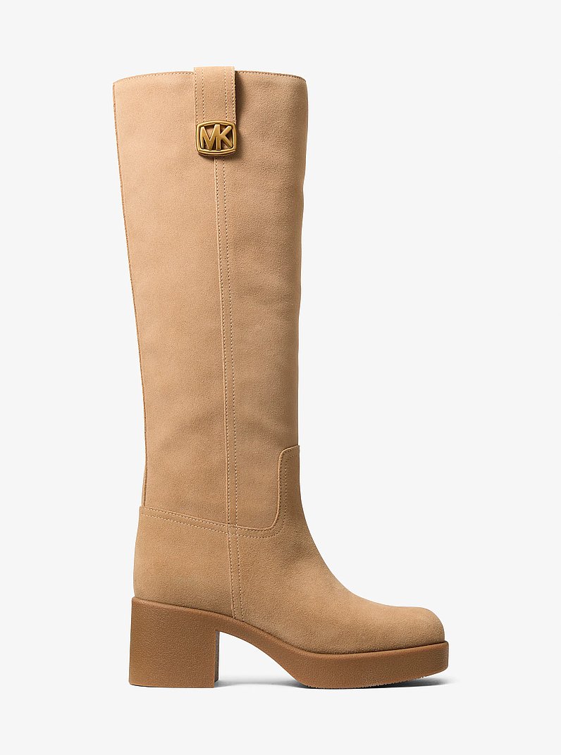 Bryant Suede Platform Boot in BURNT KHAKI | Michael Kors
