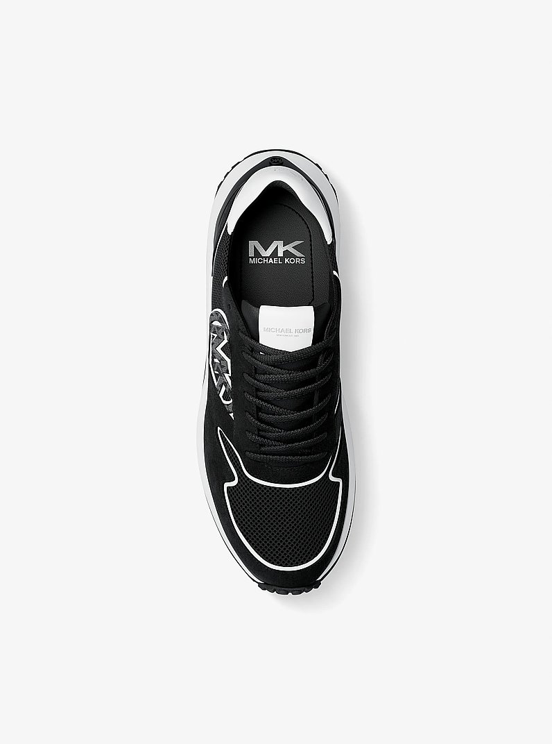 Dax Mixed-Media Trainer in BLACK | Michael Kors