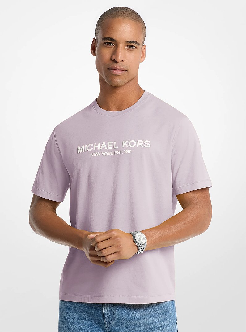 Logo Cotton T-shirt in LILAC | Michael Kors