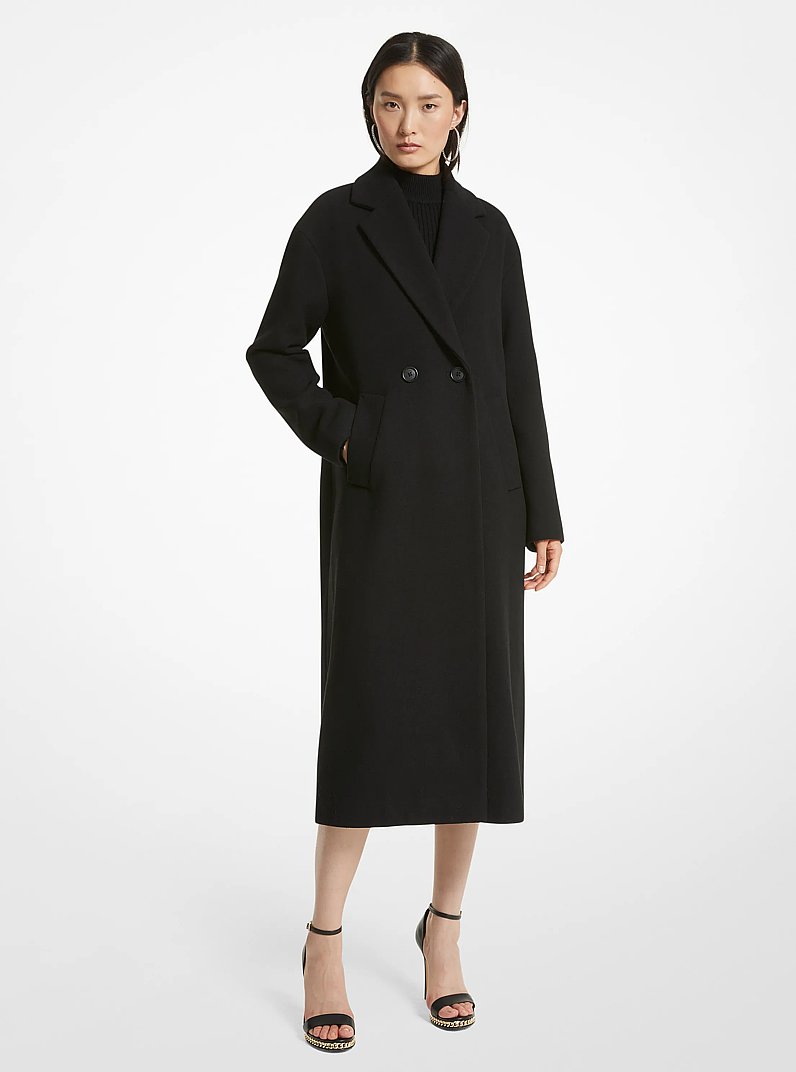 Wool Blend Coat in BLACK | Michael Kors