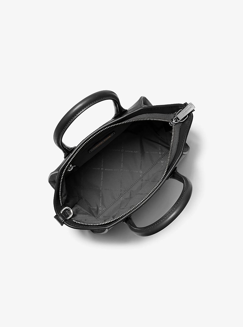 Petit sac &agrave; main Avril en cuir et en su&egrave;de in NOIR | Michael Kors