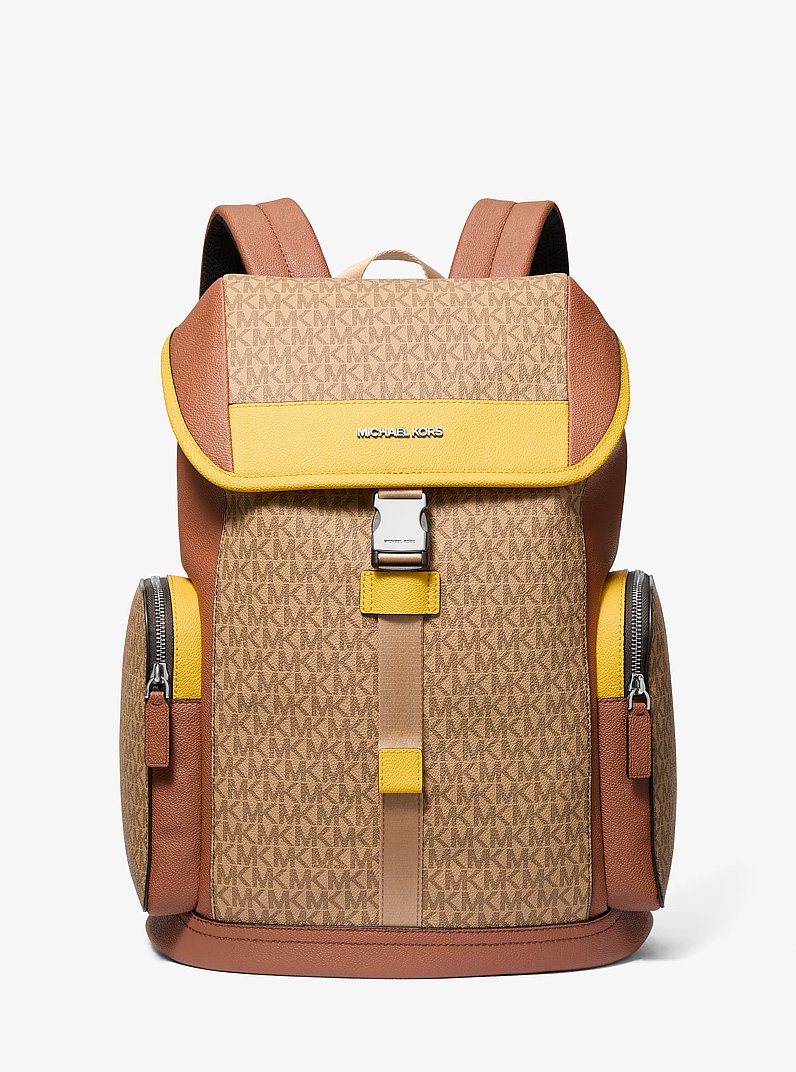 Cooper Color-Block Signature Logo Backpack in DAISY YELLOW | Michael Kors