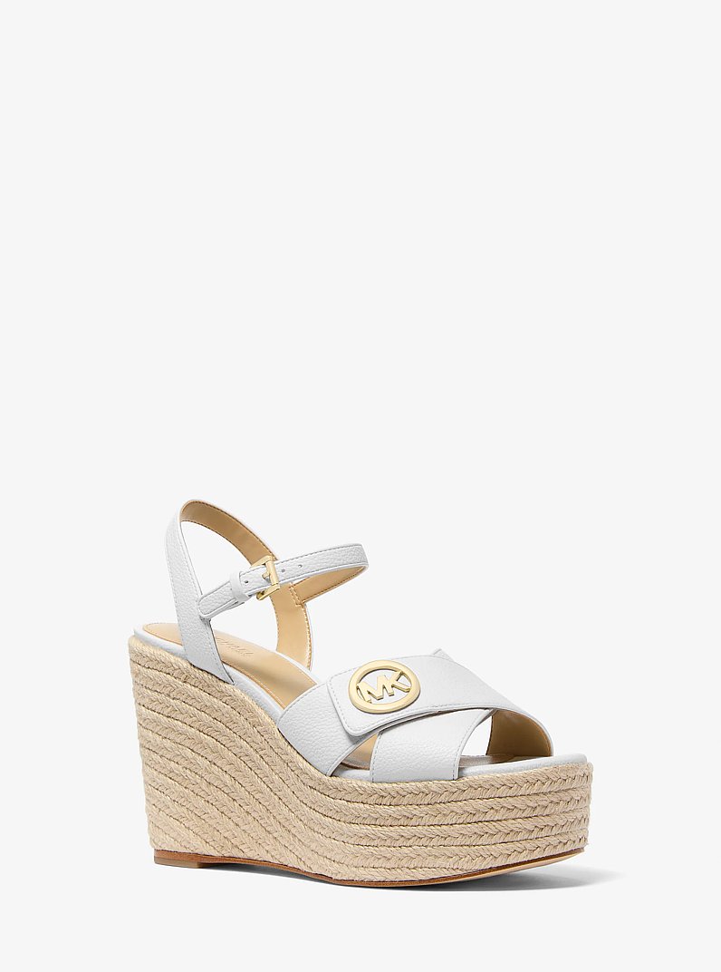 Hannah Wedge Sandal in OPTIC WHITE | Michael Kors