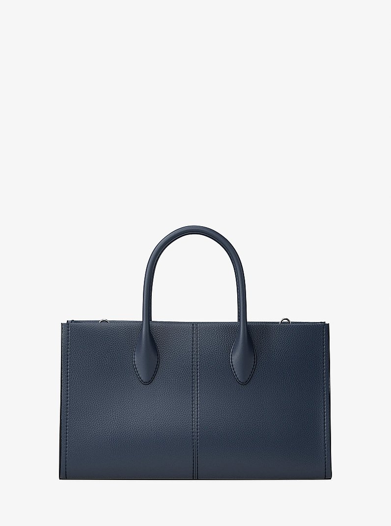Sacoche Mirella de taille moyenne en cuir grain&eacute; in BLEU MARINE | Michael Kors