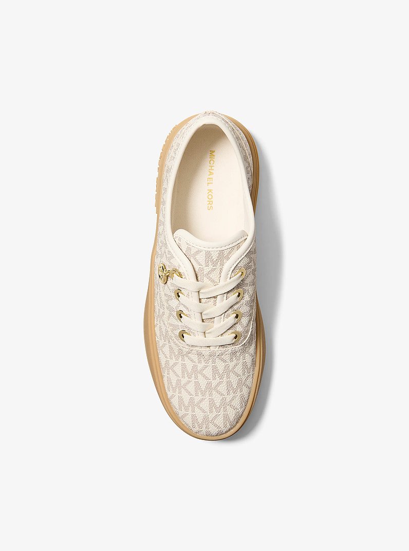 Sneaker stringata Lindsey con stampa logo in VANIGLIA | Michael Kors