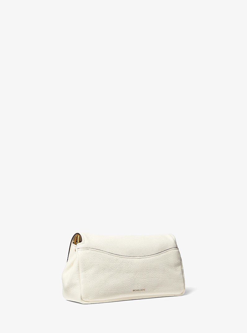 Bryant Large Textured Leather Convertible Shoulder Bag in EGGSHELL | Michael Kors
