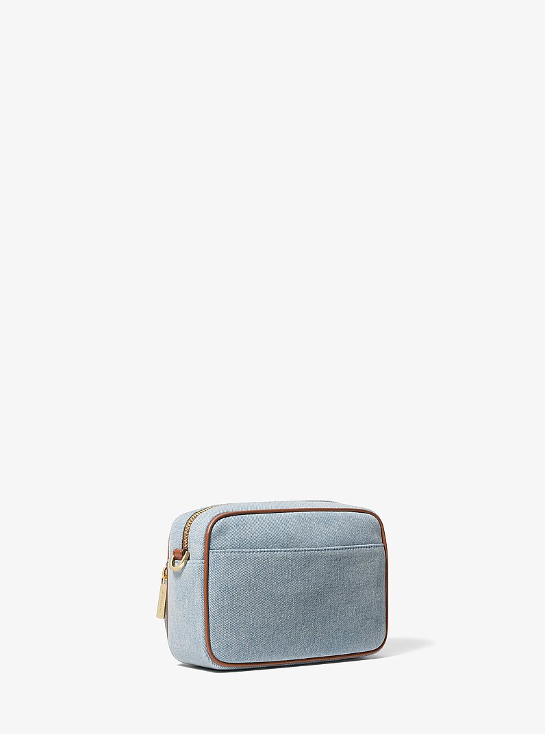 Jet Set Medium Embellished Denim Crossbody Bag with Pouches in DENIM | Michael Kors