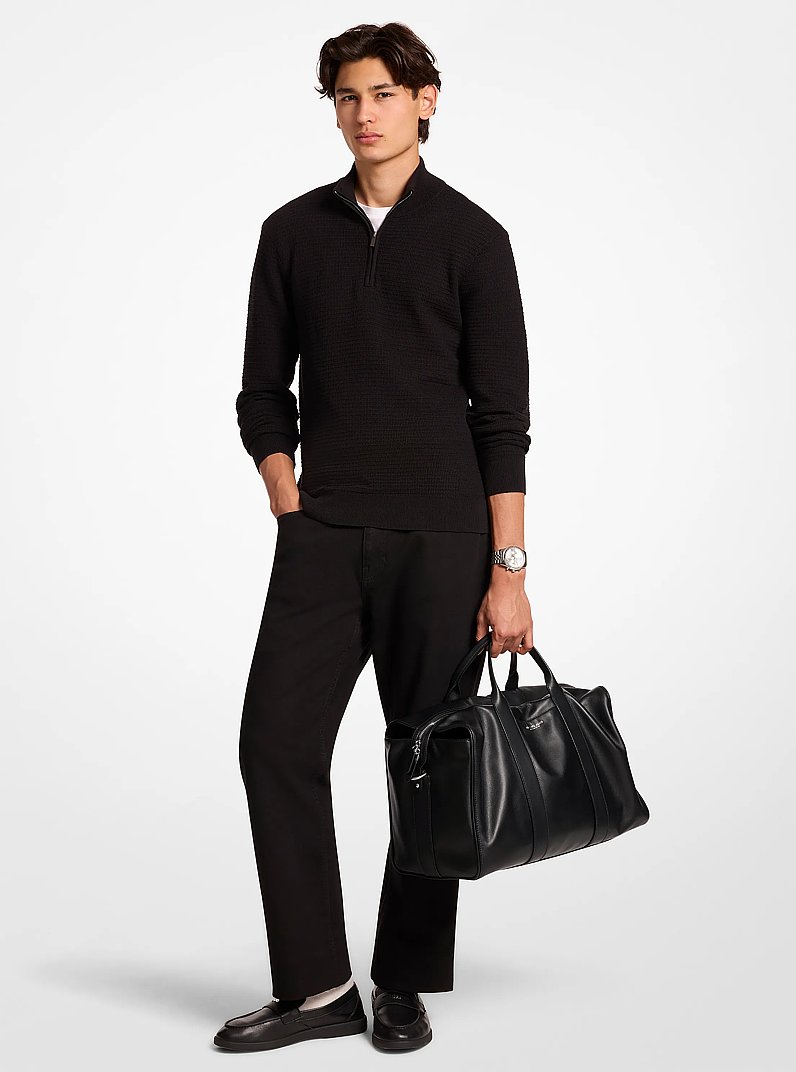 Bolso de viaje Nicholas holgado mediano de piel in NEGRO | Michael Kors