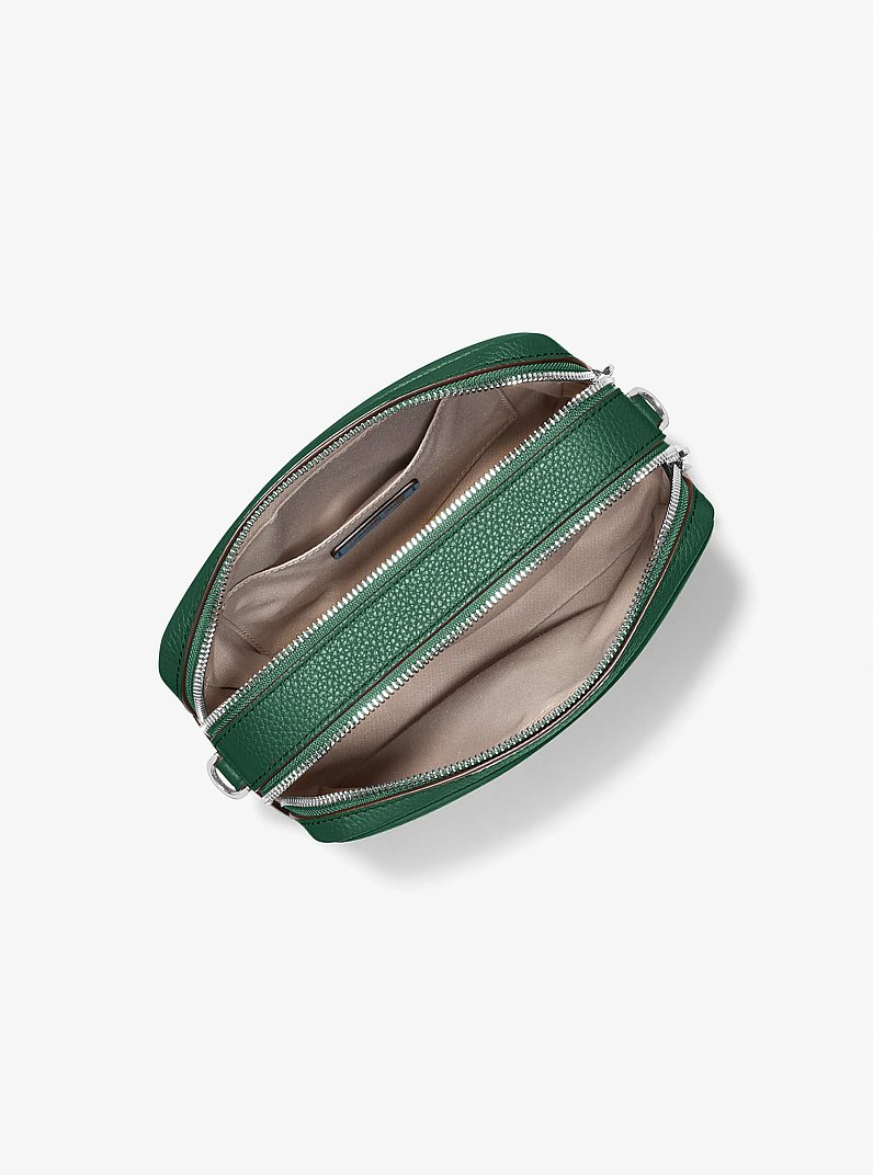 Bryant Medium Pebbled Leather Camera Crossbody Bag in MOSS | Michael Kors