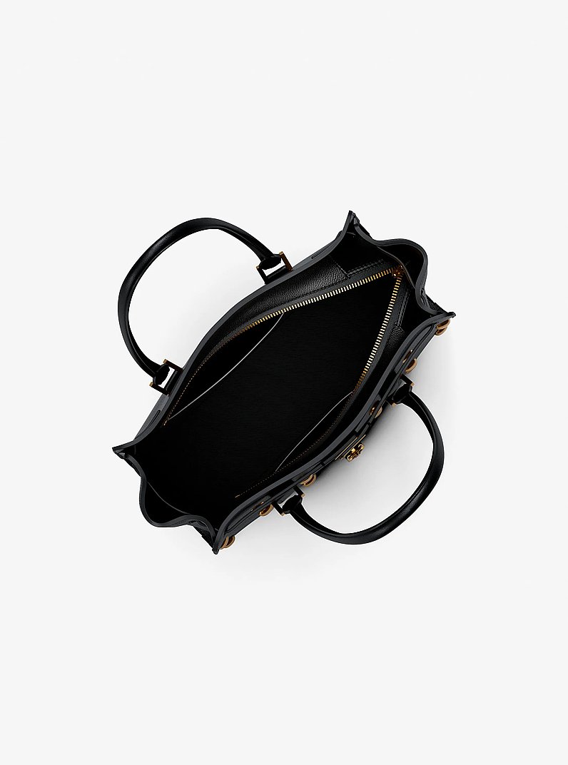 Borsa a mano Hamilton Moderne piccola in pelle con borchie in NERO | Michael Kors