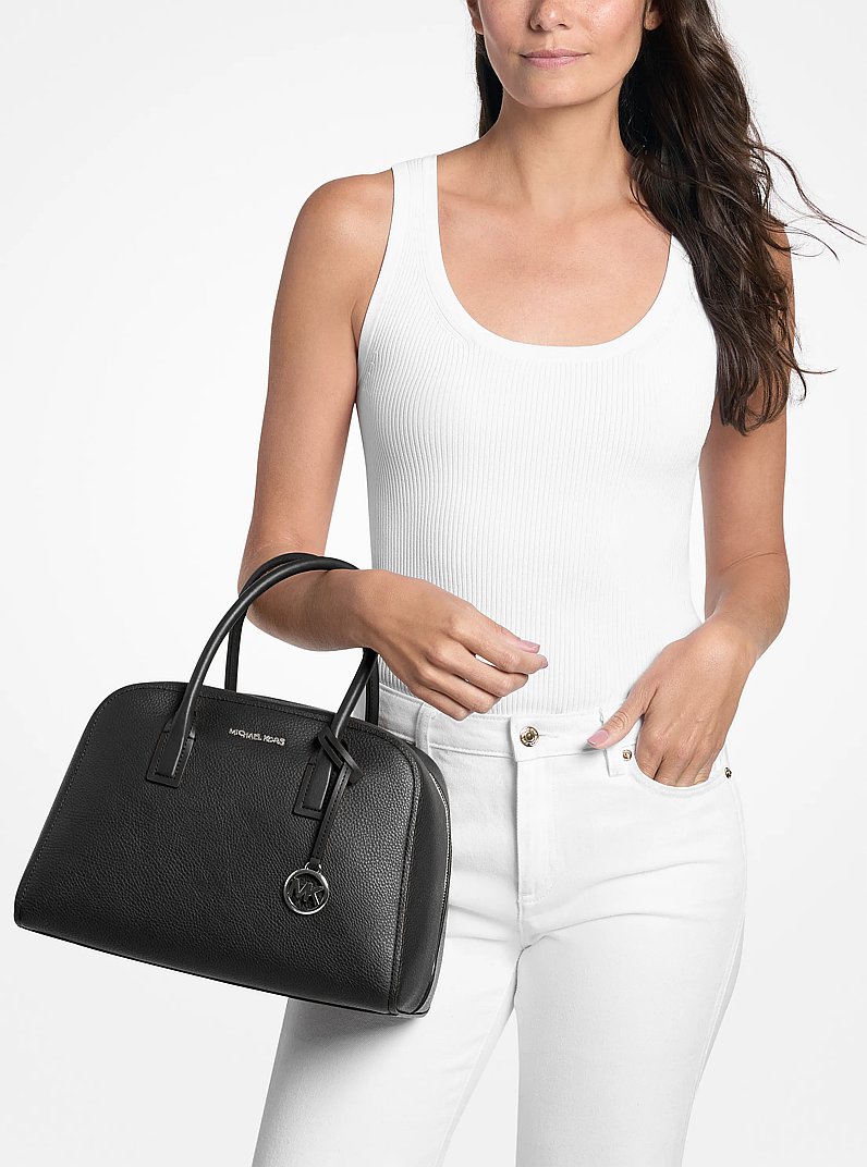 Ashton Medium Satchel in BLACK | Michael Kors