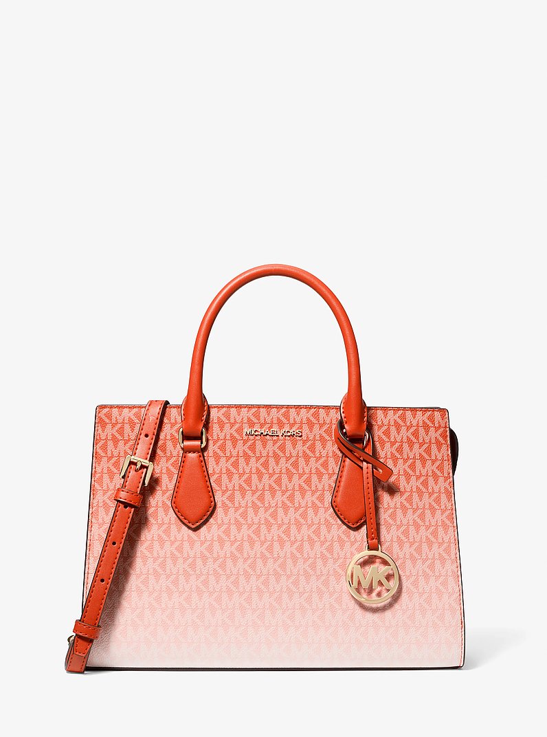 Bolso satchel Sheila mediano ombr&eacute; con logotipo de la marca in ROJO ARCILLA | Michael Kors